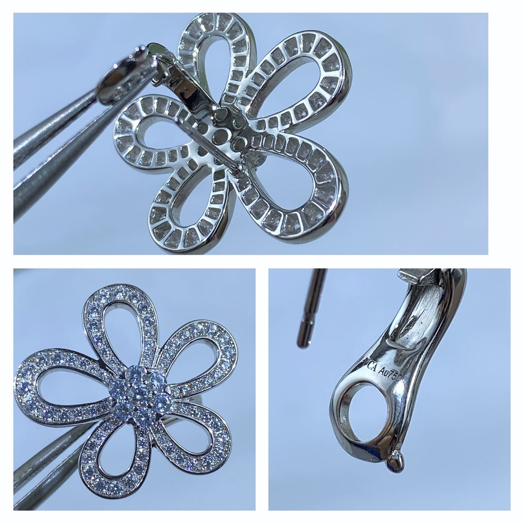 v*n cl*f & arpels Di*m*nd flower earrings