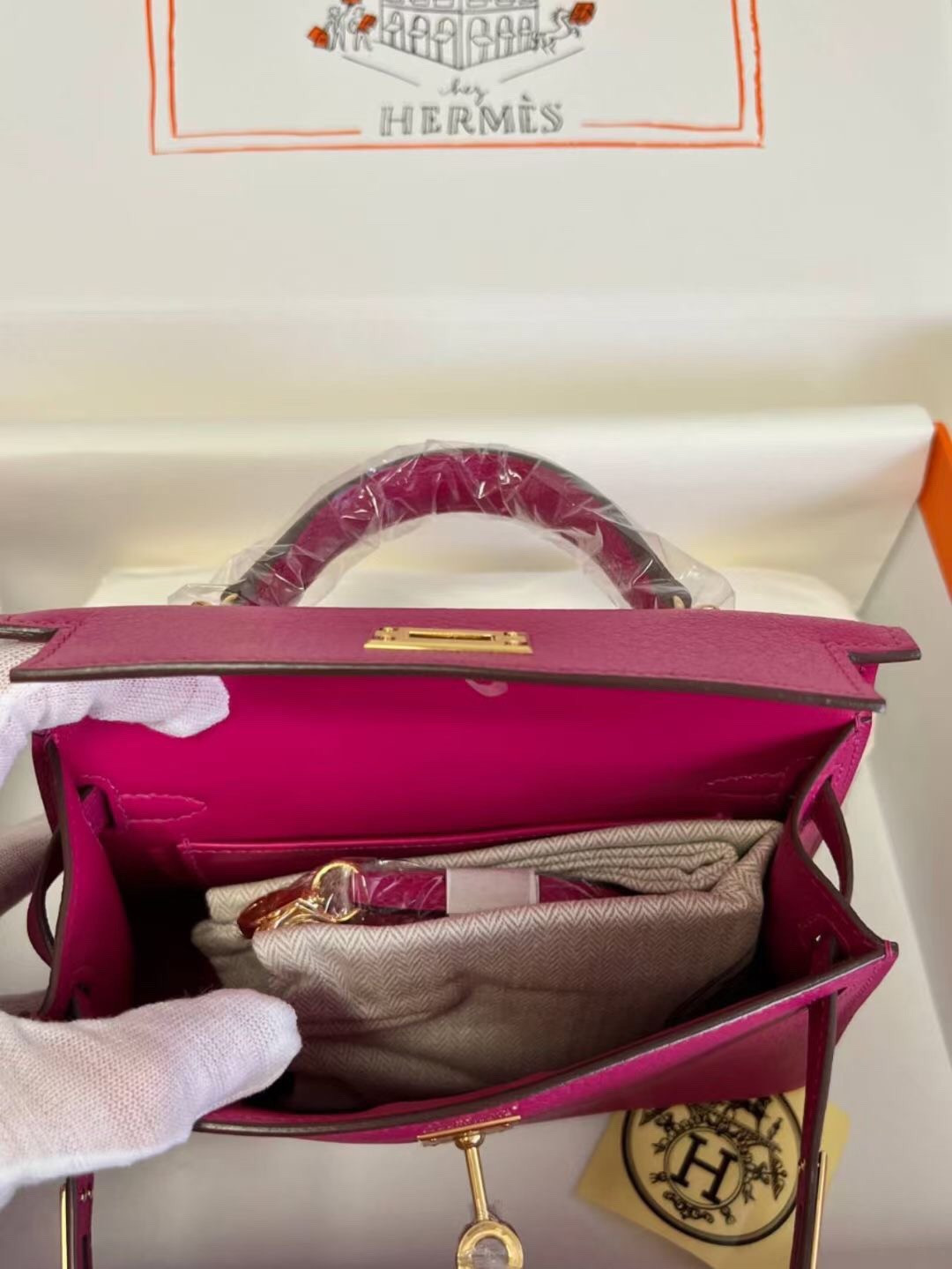 Hermès Mini Kelly Chèvre 19 19×6×12cm