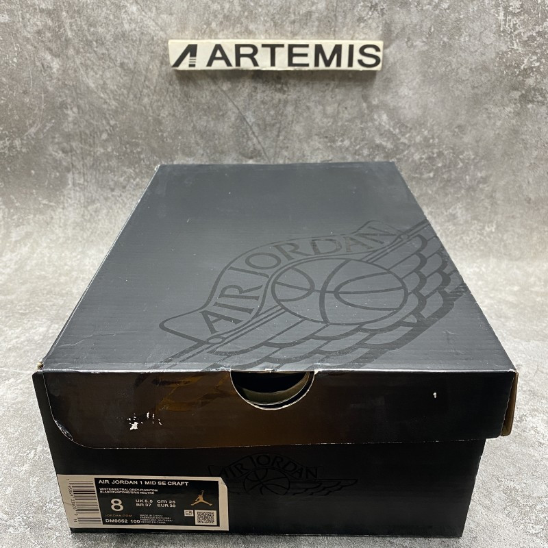 Air Jordan 1 Mid SE Craft Inside Out White Grey