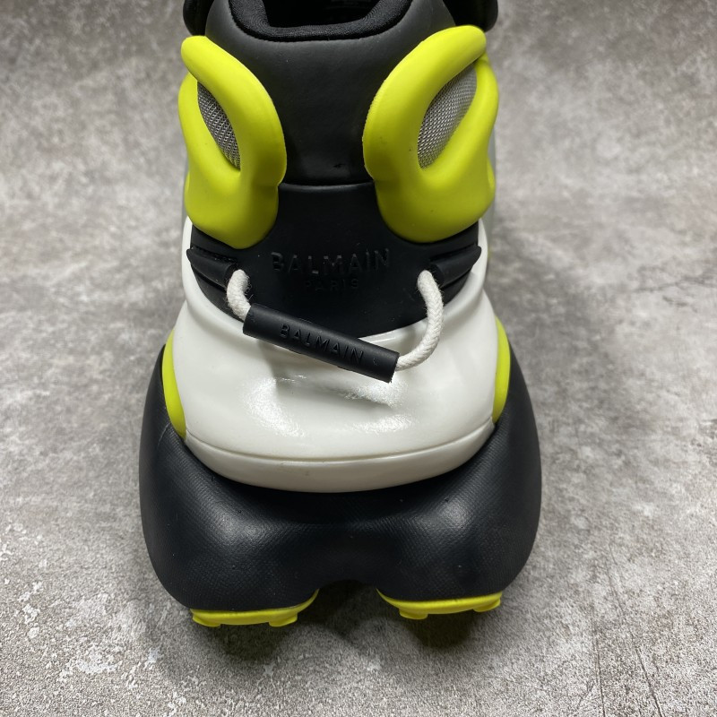 Balmain Black & Green Unicorn Sneakers