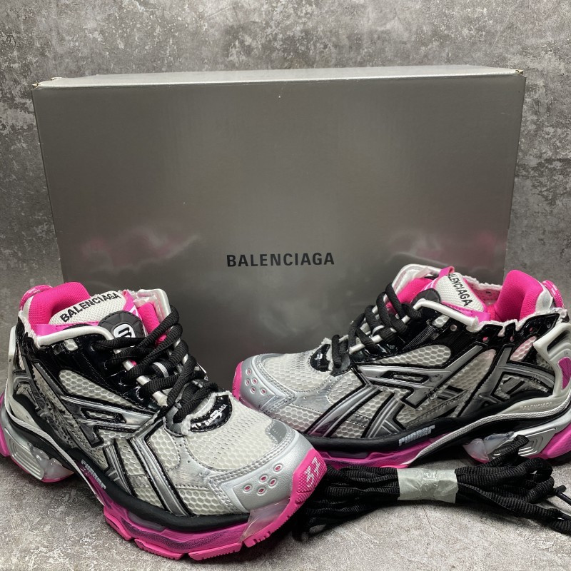 Balenciga Runner Sneakers In Silver