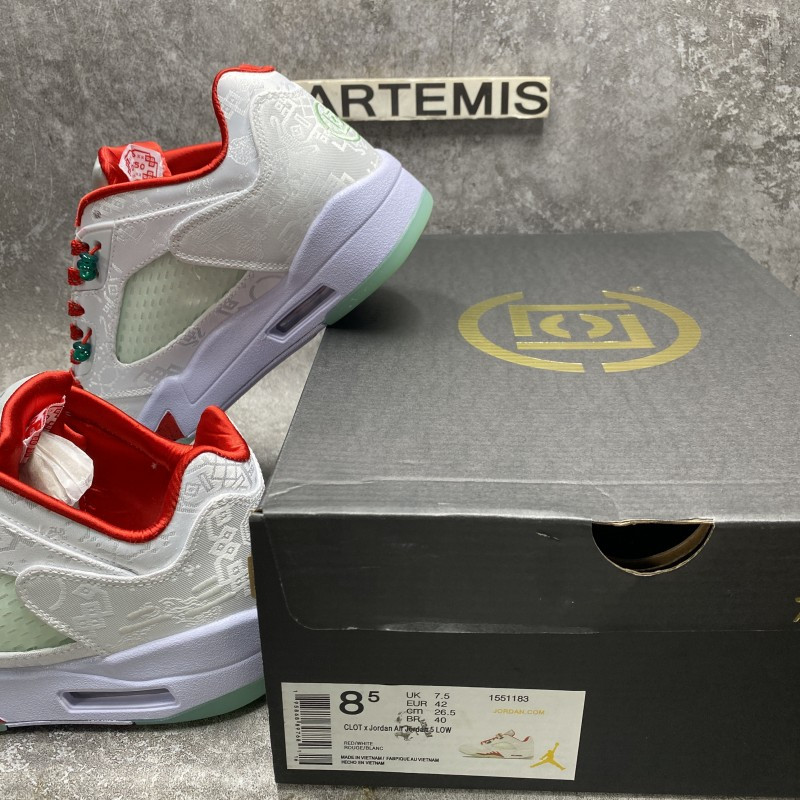 AIR Jordan 5 Retro Low CLOT White Silk 20th Anniversary