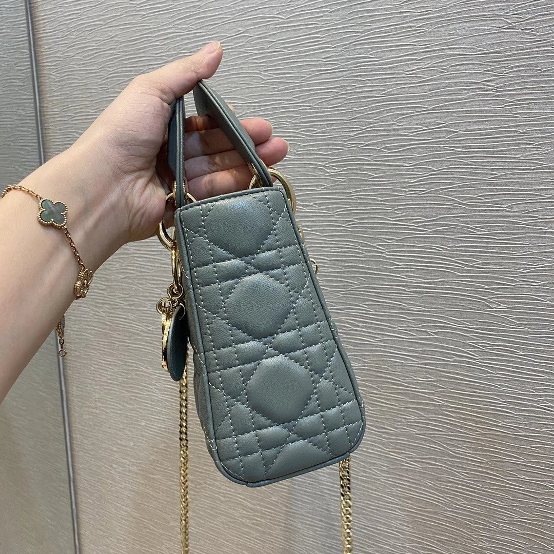 mini lady D*or D*oramour bag 6.5 x 6 x 3 inches