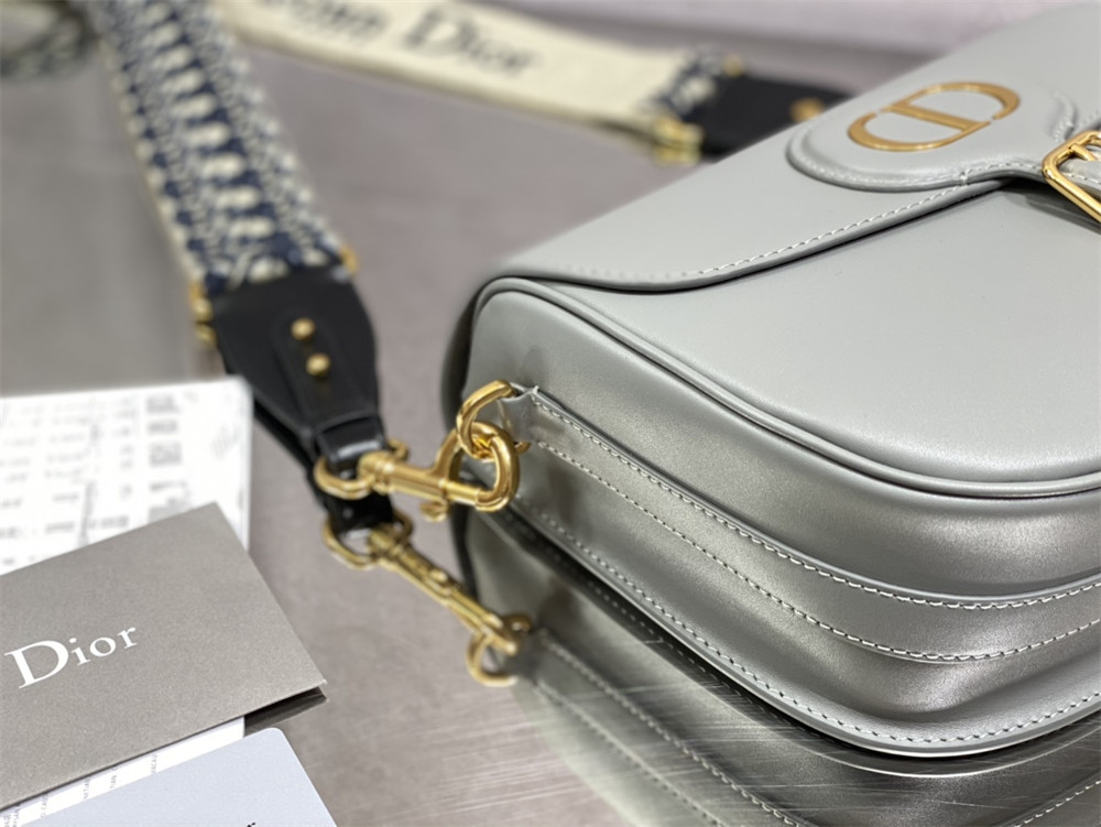 large D*or bobby bag grey box calfskin