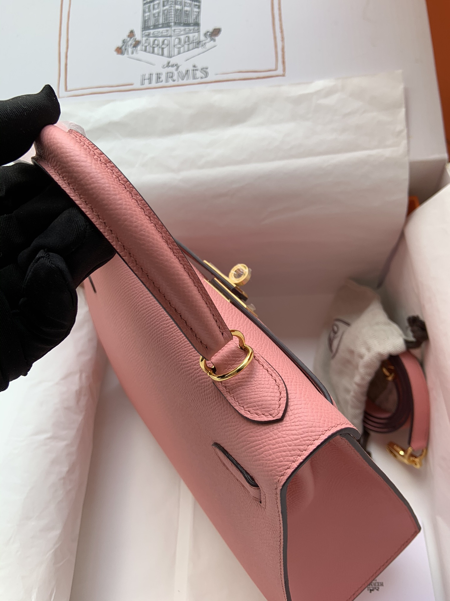 HERMÈS Kelly Gold-tone Hardware 25 28