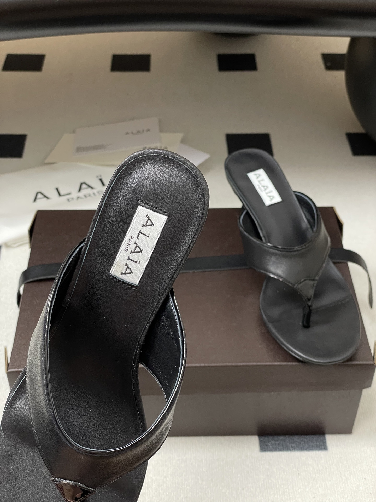 UA Alaia Triangle Flat Slides 5.5cm Heel(Customized Size 7-10 days production time)