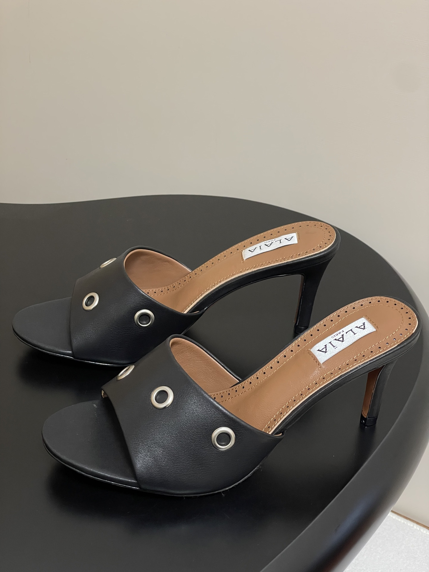 UA Alaia Ring Eyelets slippers 7cm Heel(Customized Size 7-10 days production time)